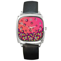 Funny Texture Square Metal Watch