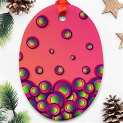 Funny Texture Oval Ornament (two Sides)