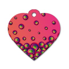 Funny Texture Dog Tag Heart (one Side)