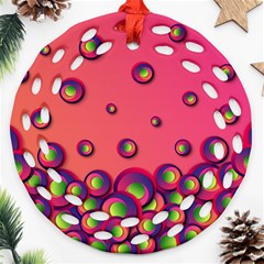 Funny Texture Round Filigree Ornament (two Sides)