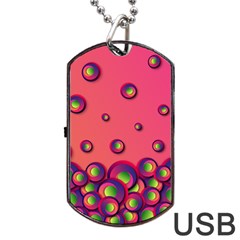 Funny Texture Dog Tag Usb Flash (two Sides) by HermanTelo