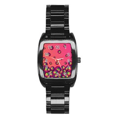 Funny Texture Stainless Steel Barrel Watch