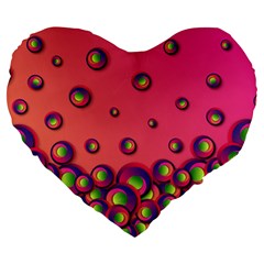 Funny Texture Large 19  Premium Flano Heart Shape Cushions