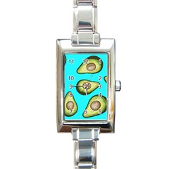 Fruite Avocado Rectangle Italian Charm Watch by HermanTelo