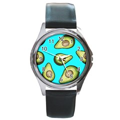 Fruite Avocado Round Metal Watch by HermanTelo