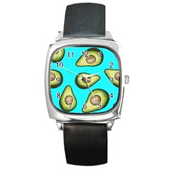 Fruite Avocado Square Metal Watch by HermanTelo