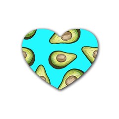 Fruite Avocado Rubber Coaster (heart) 