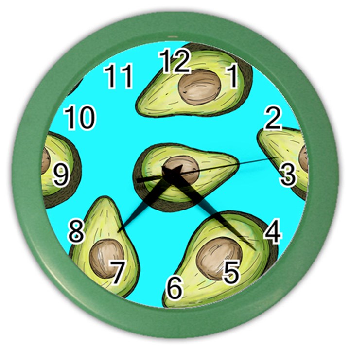 Fruite Avocado Color Wall Clock