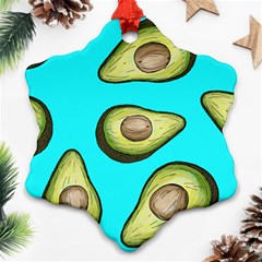 Fruite Avocado Snowflake Ornament (two Sides) by HermanTelo