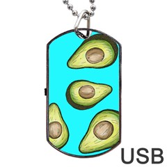 Fruite Avocado Dog Tag Usb Flash (one Side)