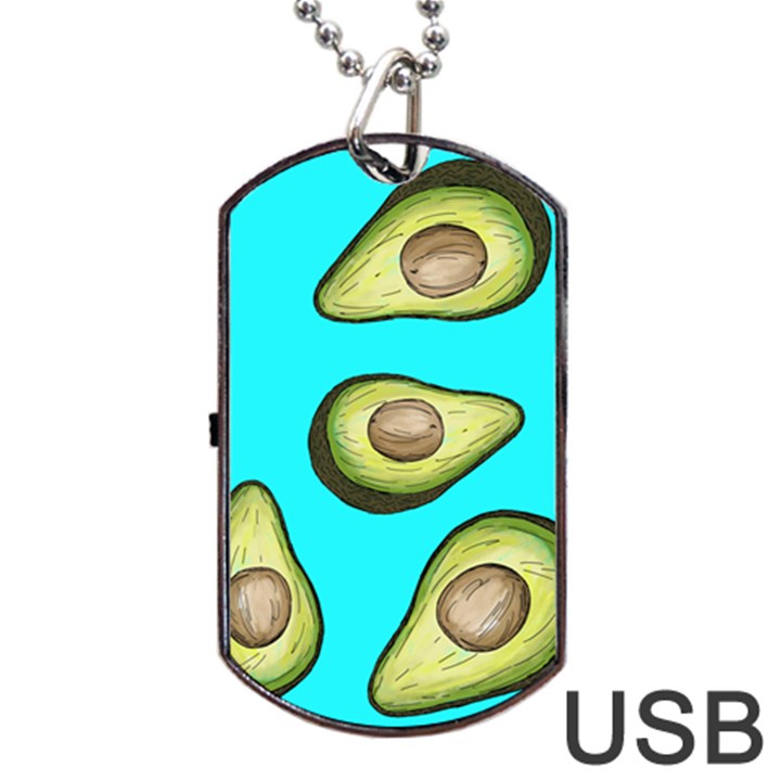 Fruite Avocado Dog Tag USB Flash (One Side)