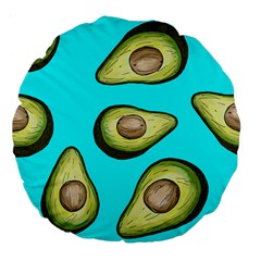 Fruite Avocado Large 18  Premium Flano Round Cushions by HermanTelo