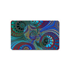 Fractal Abstract Line Wave Magnet (name Card) by HermanTelo