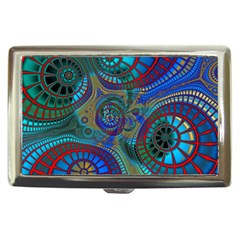 Fractal Abstract Line Wave Cigarette Money Case