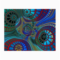 Fractal Abstract Line Wave Small Glasses Cloth