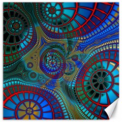 Fractal Abstract Line Wave Canvas 12  X 12 