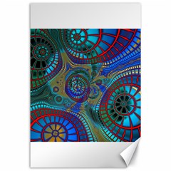 Fractal Abstract Line Wave Canvas 24  X 36  by HermanTelo