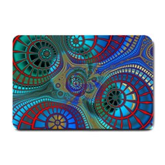 Fractal Abstract Line Wave Small Doormat 