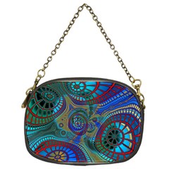 Fractal Abstract Line Wave Chain Purse (one Side)