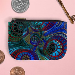 Fractal Abstract Line Wave Mini Coin Purse