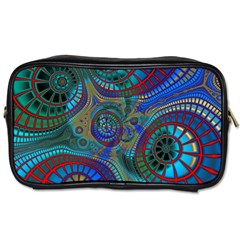 Fractal Abstract Line Wave Toiletries Bag (two Sides)