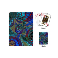 Fractal Abstract Line Wave Playing Cards (mini)