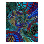 Fractal Abstract Line Wave Shower Curtain 60  x 72  (Medium)  60 x72  Curtain