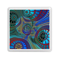 Fractal Abstract Line Wave Memory Card Reader (square)