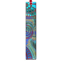 Fractal Abstract Line Wave Large Book Marks by HermanTelo