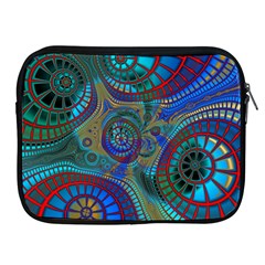 Fractal Abstract Line Wave Apple Ipad 2/3/4 Zipper Cases by HermanTelo