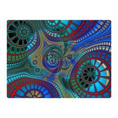 Fractal Abstract Line Wave Double Sided Flano Blanket (mini) 