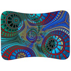 Fractal Abstract Line Wave Velour Seat Head Rest Cushion