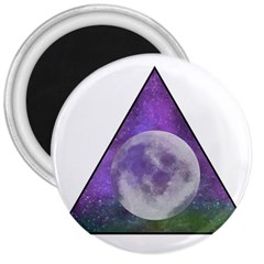 Form Triangle Moon Space 3  Magnets by HermanTelo