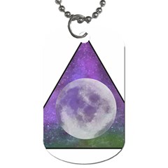 Form Triangle Moon Space Dog Tag (one Side)