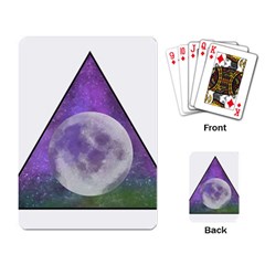 Form Triangle Moon Space Playing Cards Single Design by HermanTelo