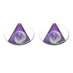 Form Triangle Moon Space Cufflinks (oval) by HermanTelo