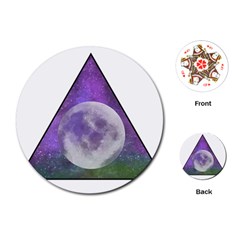 Form Triangle Moon Space Playing Cards (round)