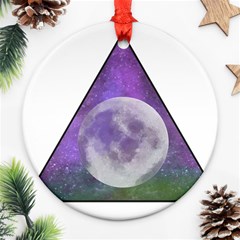 Form Triangle Moon Space Round Ornament (two Sides) by HermanTelo