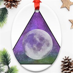 Form Triangle Moon Space Oval Ornament (two Sides)