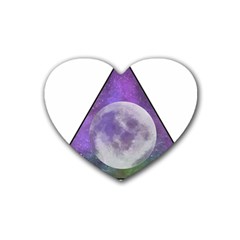 Form Triangle Moon Space Heart Coaster (4 Pack)  by HermanTelo