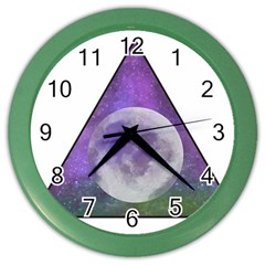 Form Triangle Moon Space Color Wall Clock by HermanTelo