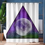 Form Triangle Moon Space Shower Curtain 60  x 72  (Medium)  60 x72  Curtain