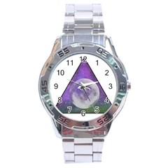 Form Triangle Moon Space Stainless Steel Analogue Watch