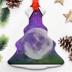 Form Triangle Moon Space Christmas Tree Ornament (two Sides)