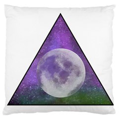 Form Triangle Moon Space Large Flano Cushion Case (two Sides) by HermanTelo