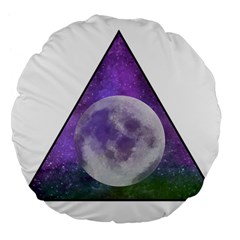 Form Triangle Moon Space Large 18  Premium Flano Round Cushions by HermanTelo