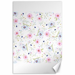 Floral Pink Blue Canvas 20  X 30 