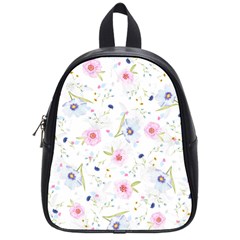 Floral Pink Blue School Bag (small)