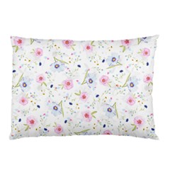 Floral Pink Blue Pillow Case (two Sides)