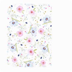 Floral Pink Blue Large Garden Flag (two Sides)